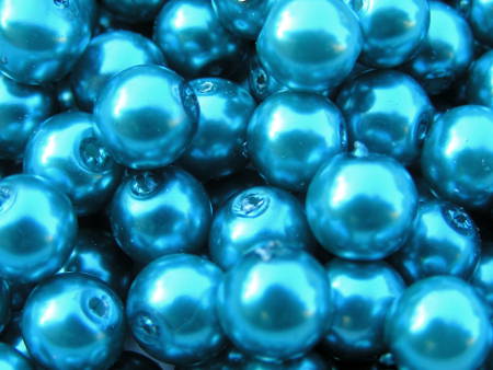 Voskové perle 8 mm tyrkys