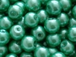 8 mm voskové perličky zelené pastelové