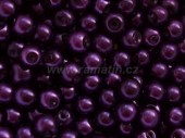 4 mm voskove perlicky svestkove fialove