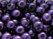 6 mm voskové perle tmavě fialové švestkové