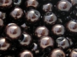 6 mm voskové perle tmavě hnědé