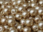 6 mm voskové perle světle béžové