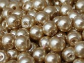 6 mm voskové perle světle béžové