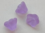 Korálky zvonky violet mat 7x9 mm